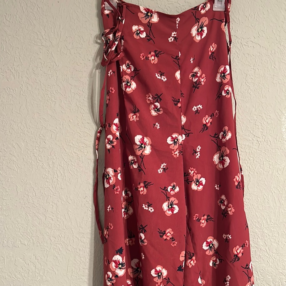 Wide pant leg back zip dress pants